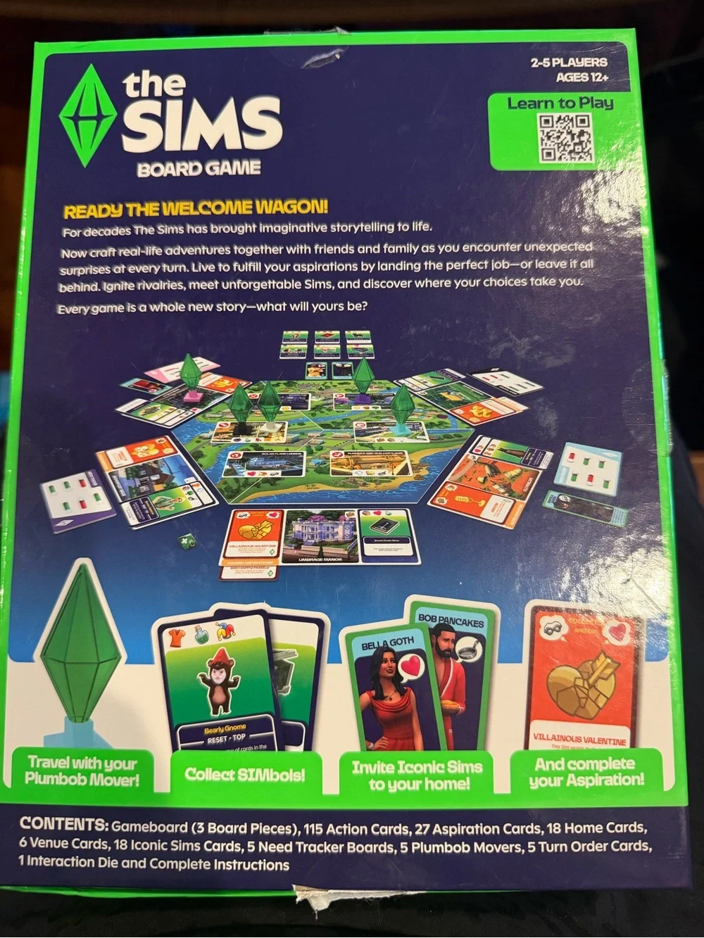 The Sims Board Game by Goliath — Blue with Bright Green Trim